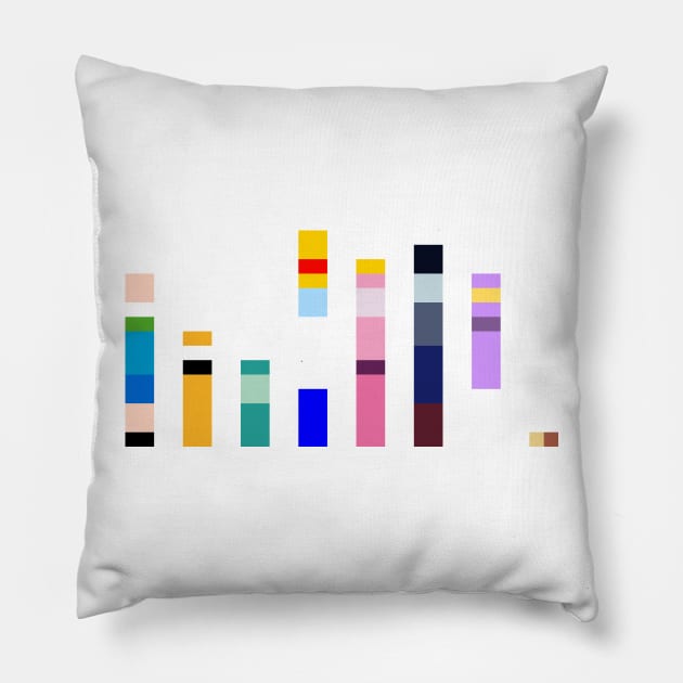 Characters of Adventure Time Barcode Pillow by gkillerb