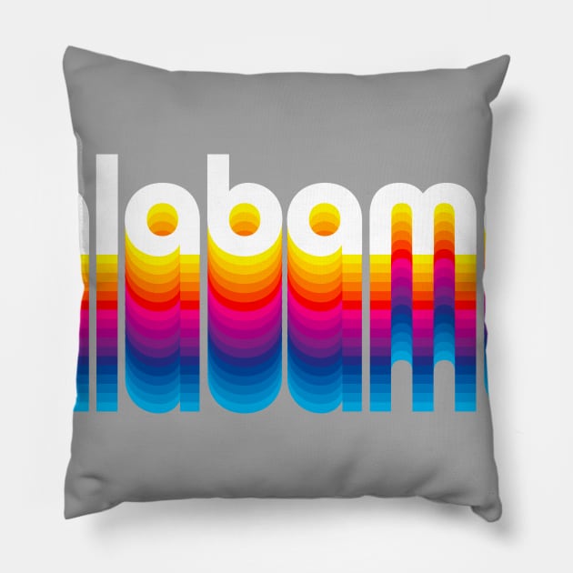 Alabama Pride - I Love Alabama - Vintage Alabama design graphic Pillow by Vector Deluxe