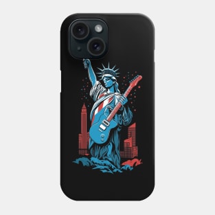 Patriotic USA 4th of July Guitarist Concert Festival Guitar Phone Case