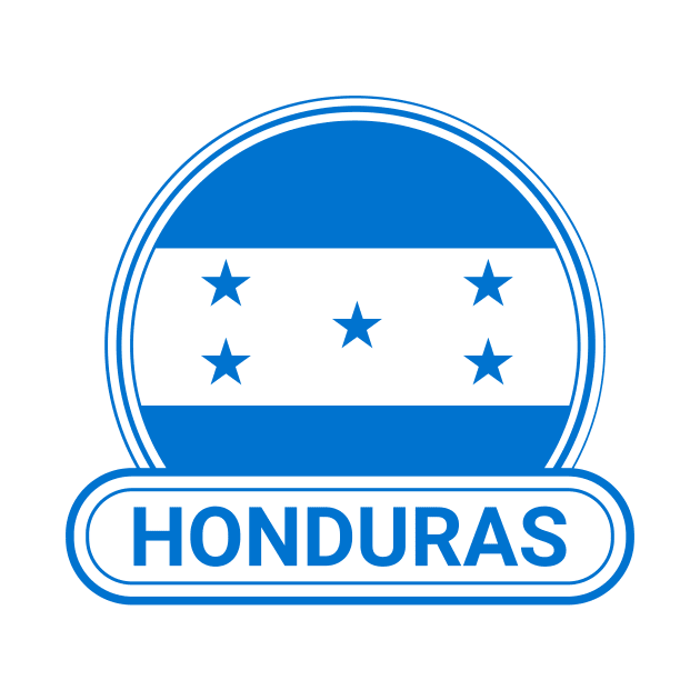 Honduras Country Badge - Honduras Flag by Yesteeyear