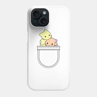 Chibi kitties in pocket Phone Case