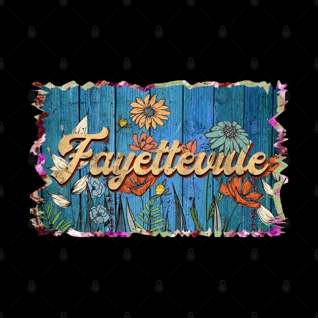 Retro Fayetteville Name Flowers Limited Edition Proud Classic Styles by Friday The 13th