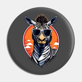 Funny Zebra art animal lover Pin