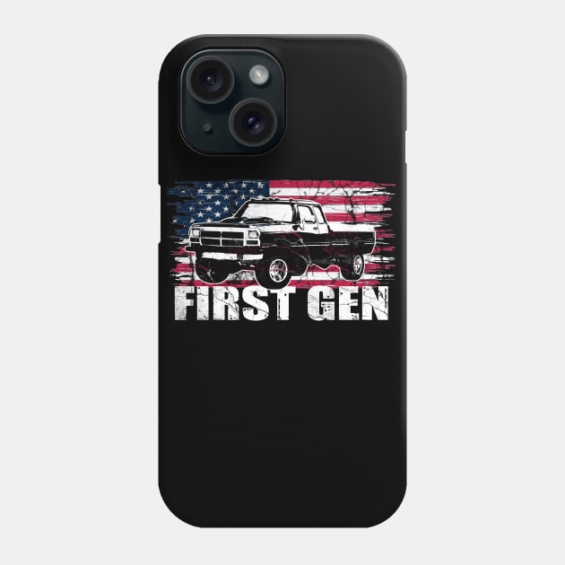 First Gen cummins Dodge ram truck Squarebody First generation Truck Classic American 1st gen Pickup Phone Case by JayD World