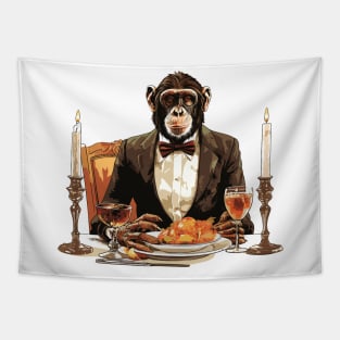 Happy Thanksgiving Monkey Tapestry