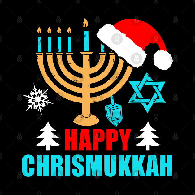 Happy Chrismukkah, Funny Jewish Hanukkah Gifts Festival by adik