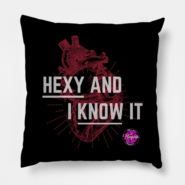 Hexy and I Know It Pillow by MagickHappens