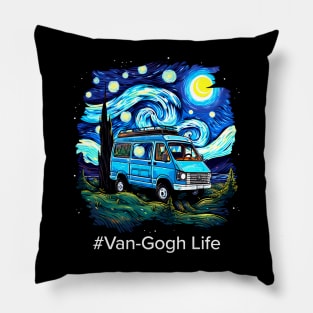 Van Gogh Starry Night Meets Van Camping Life #Van-Gogh Life Pillow