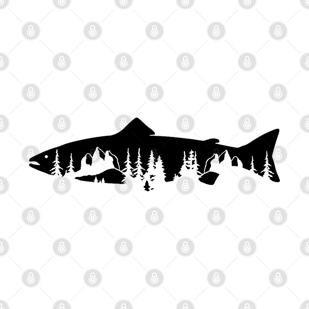 Trout Trees Decal Sticker - Trout Trees Decal Sticker - Phone Case