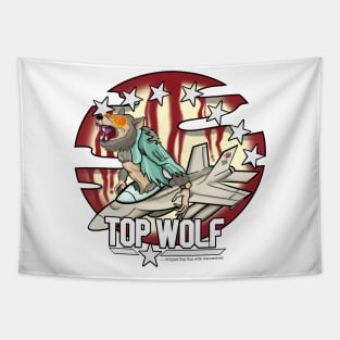 Top Wolf Tapestry