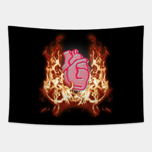 Burning Heart Tapestry