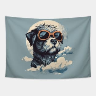 Dog with sunglasses Tapestry