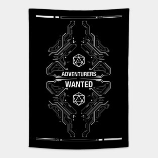 Futuristic Roll High or Die Trying Polyhedral Dice Tapestry