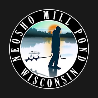 Neosho Mill Pond Wisconsin Ice Fishing T-Shirt