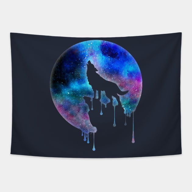 Galaxy wolf tapestry store