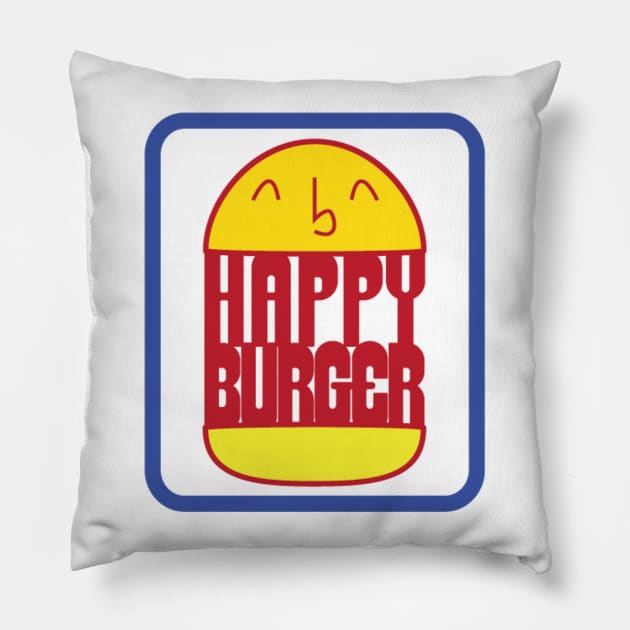 Happy Burger Pillow by JamesLemire