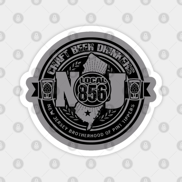 NJ CRAFT BEER DRINK LOCAL 856 Magnet by ATOMIC PASSION