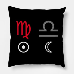 Virgo Sun Libra Moon Zodiac Sign Pillow