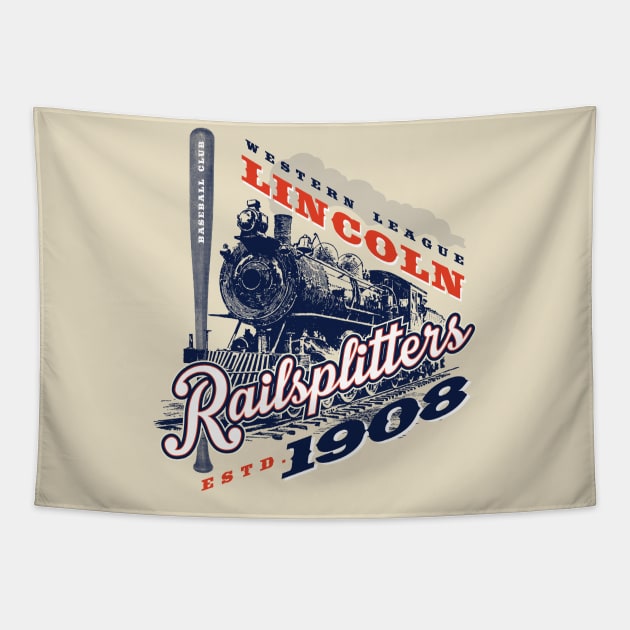 Lincoln Railsplitters Tapestry by MindsparkCreative