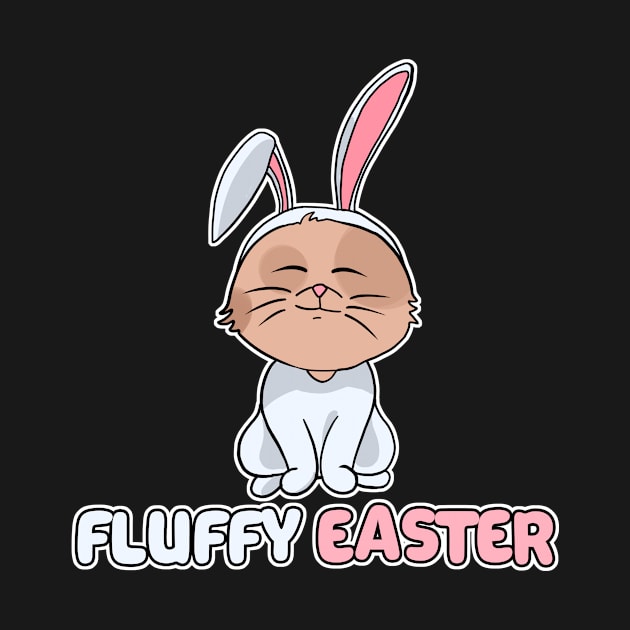 Cat in bunny costume happy easter 2021 fluffy by Mesyo