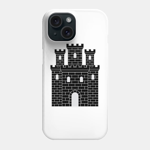 Black heraldic castle Phone Case by PabloDeChenez