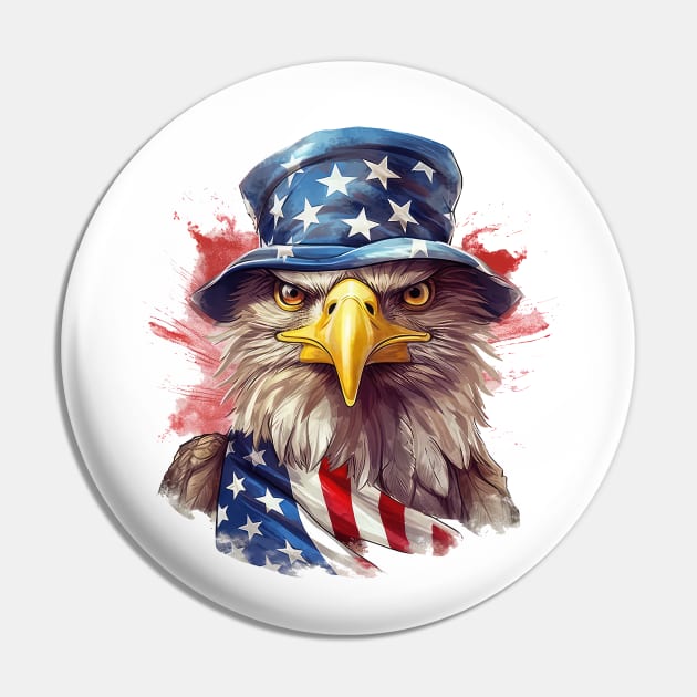 Cool American Eagle Portrait #4 Pin by Chromatic Fusion Studio