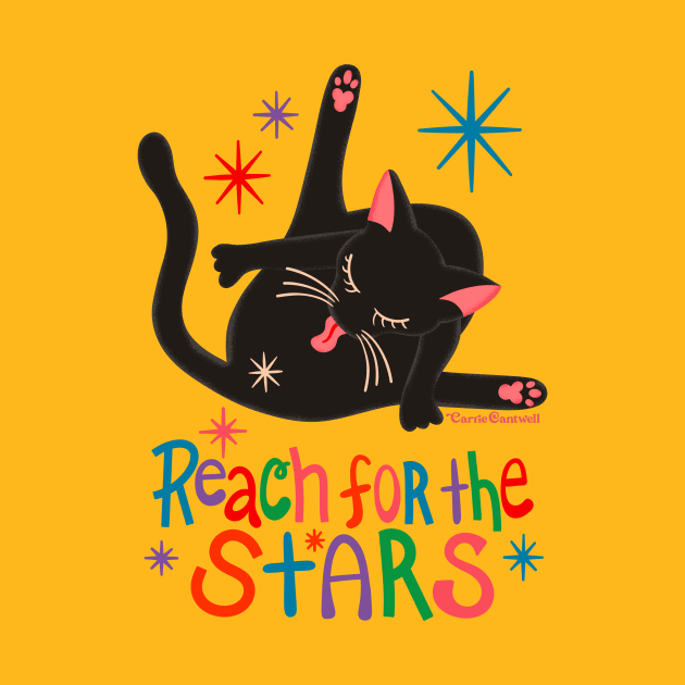Reach For The Stars - Funny Cat Butt by carriecantwell