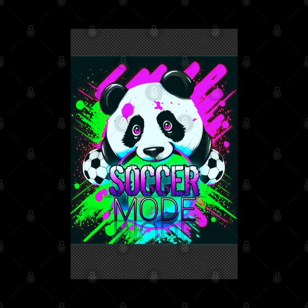 Soccer Mode Panda Bear Graffiti by MaystarUniverse