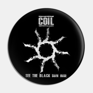 coil-black sun Pin