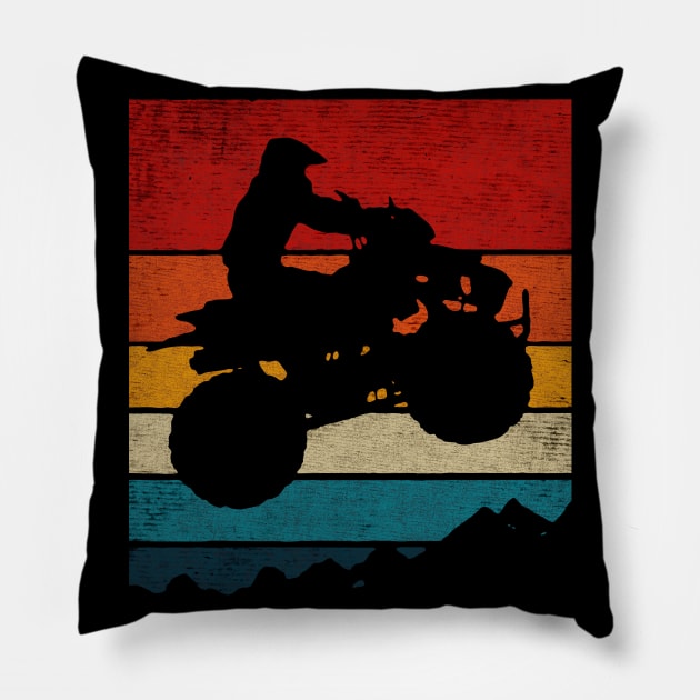 Atv quad adventure Pillow by Sendumerindu