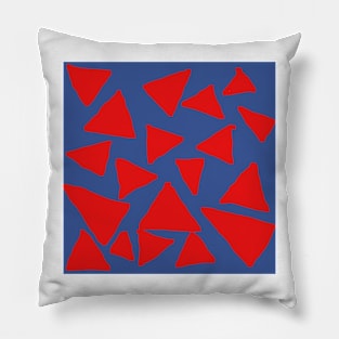 Red Corn Chips on Blue Pillow