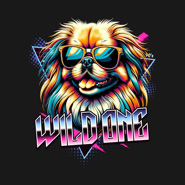 Wild One Pekingese Dog by Miami Neon Designs