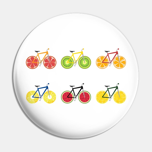 MTB Cycling Fruit Wheels For Bike Lovers And Cyclists Pin by 4U2NV-LDN