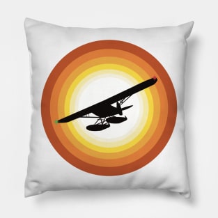 Seaplane Sunrise Pillow