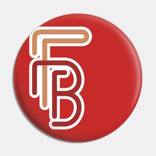 FB Initial Letter Sticker Logo Inspiration. F and B combination sticker logo vector design. Pin