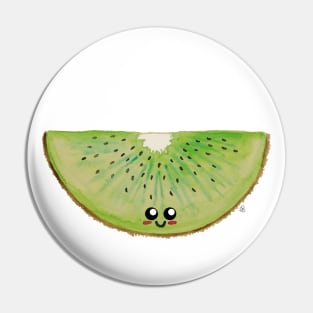 Watercolor Kiwi - A Cute Kiwi Slice Pin