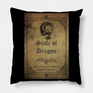 Scale of Dragon Apothecary Ingredient Bottle Label Pillow