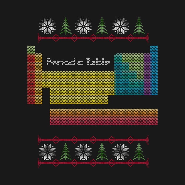 Periodic Table Ugly Sweater by vladocar