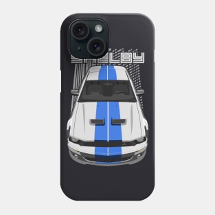 Mustang Shelby GT500 2007-2009-white-silver Phone Case