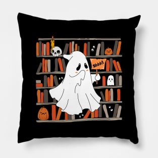 Ghost and library Pillow