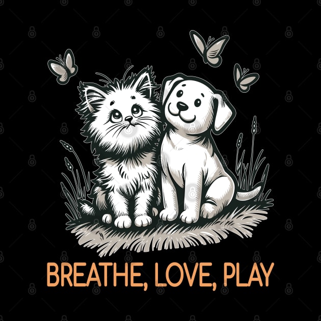 Breathe Love Play - Whiskers & Wags by maknatess