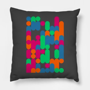 Colourful Geometric Animated Pattern Pillow