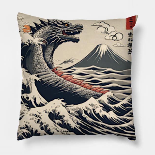 the king of the monster Pillow by cloudviewv2