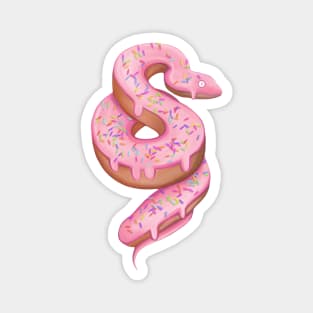 Pink Snake doughnut Magnet