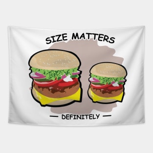 Size Matters - Burger Tapestry