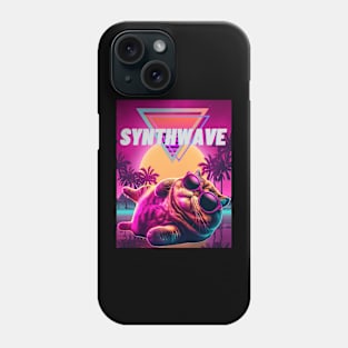 Synthwave cat Phone Case