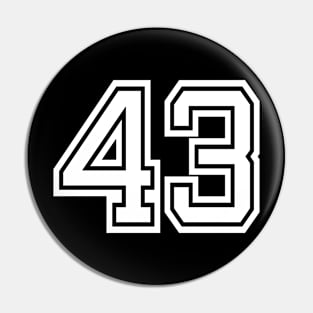 Numbers for a sports team, group, or community Pin