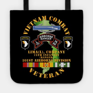 Vietnam Combat Vet - L Co 75th Infantry (Ranger) - 101st Airborne Div SSI Tote