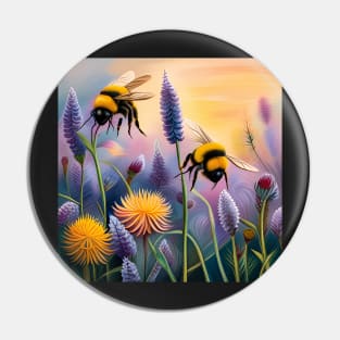 Bumble Bees Flying Pin