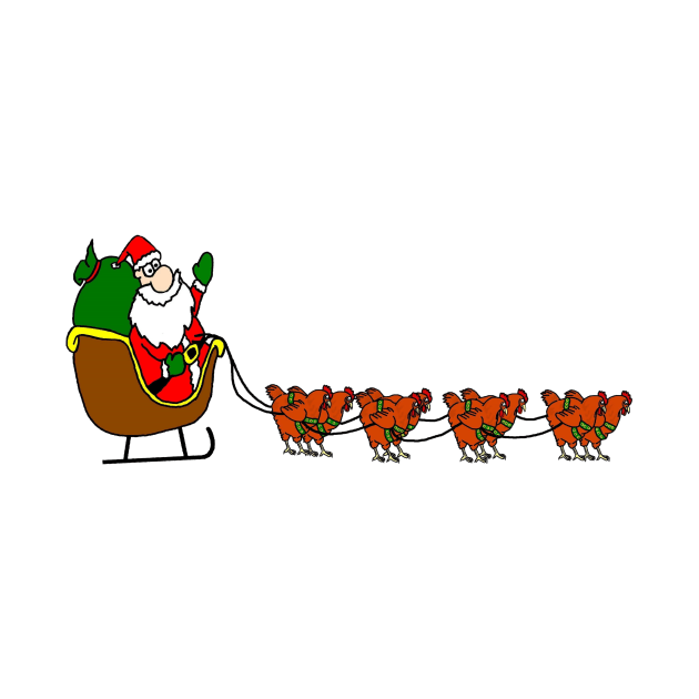 Santa with Chicken Reindeer by imphavok